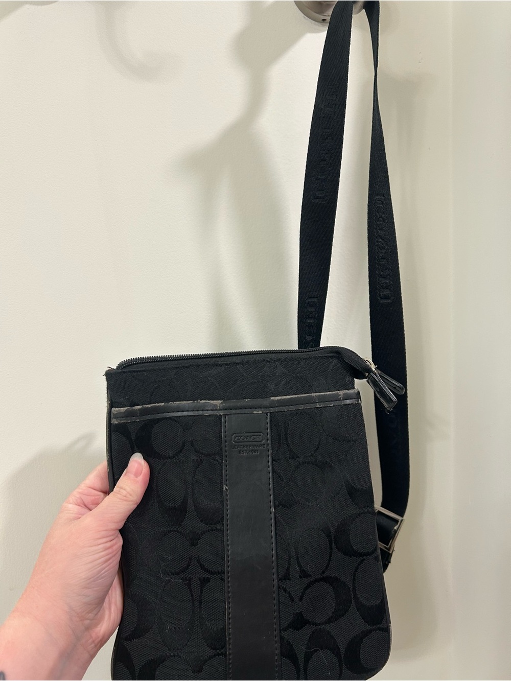 Authentic Coach Brown and Black Small Crossbody Bag